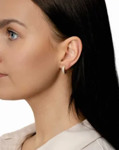 Outlet Forgylte sølvøreringer med cubic zirkonia Ørepynt