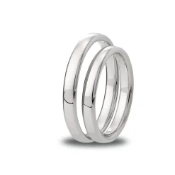 Hot Giftering 3,0 mm hvitt gull komfort Ringer