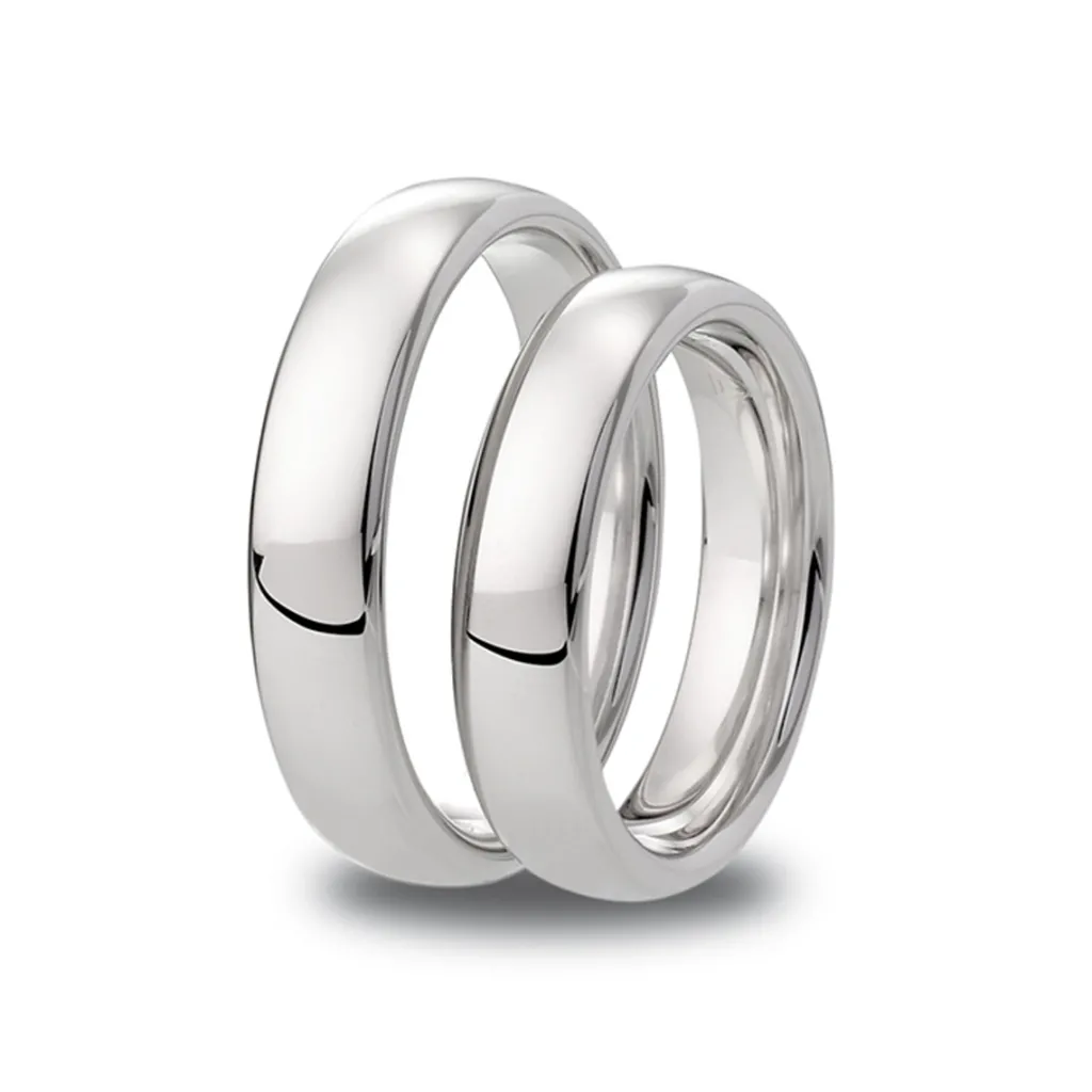 Clearance Giftering 5,0 mm hvitt gull komfort Ringer