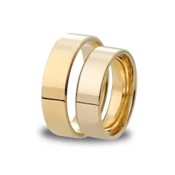Online Giftering Promise 6 mm gult gull flat/klassisk Ringer