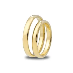 Discount Giftering Promise 3 mm gult gull oval Ringer
