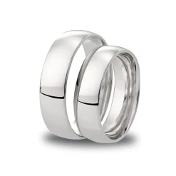 Discount Giftering Promise 6 mm hvitt gull oval Ringer