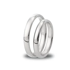 Hot Giftering Promise 3 mm hvitt gull oval Ringer