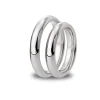Hot Giftering Promise hvitt gull 4 mm buet/komfort profil Ringer