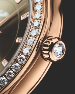 Clearance Glashütte Original Serenade Luna 32,50 mm rødt gull Klokker Med Diamanter | Til Henne