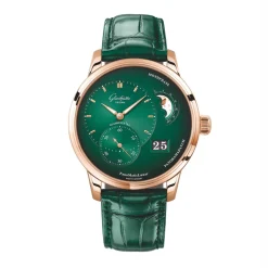 Discount Glashütte PanoMaticLunar grønn 40 mm Til Han