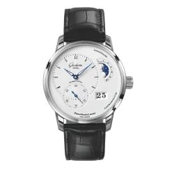 Online Glashütte PanoMaticLunar sølv 40 mm Til Han