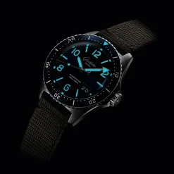 Fashion Glashütte SeaQ Panorama blå 43,2 mm Til Han
