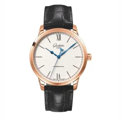 Fashion Glashütte Senator Excellence hvit 40 mm Til Han