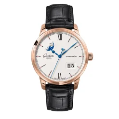 Sale Glashütte Senator Excellence Panorama Date Moonphase hvit 40 mm Til Han