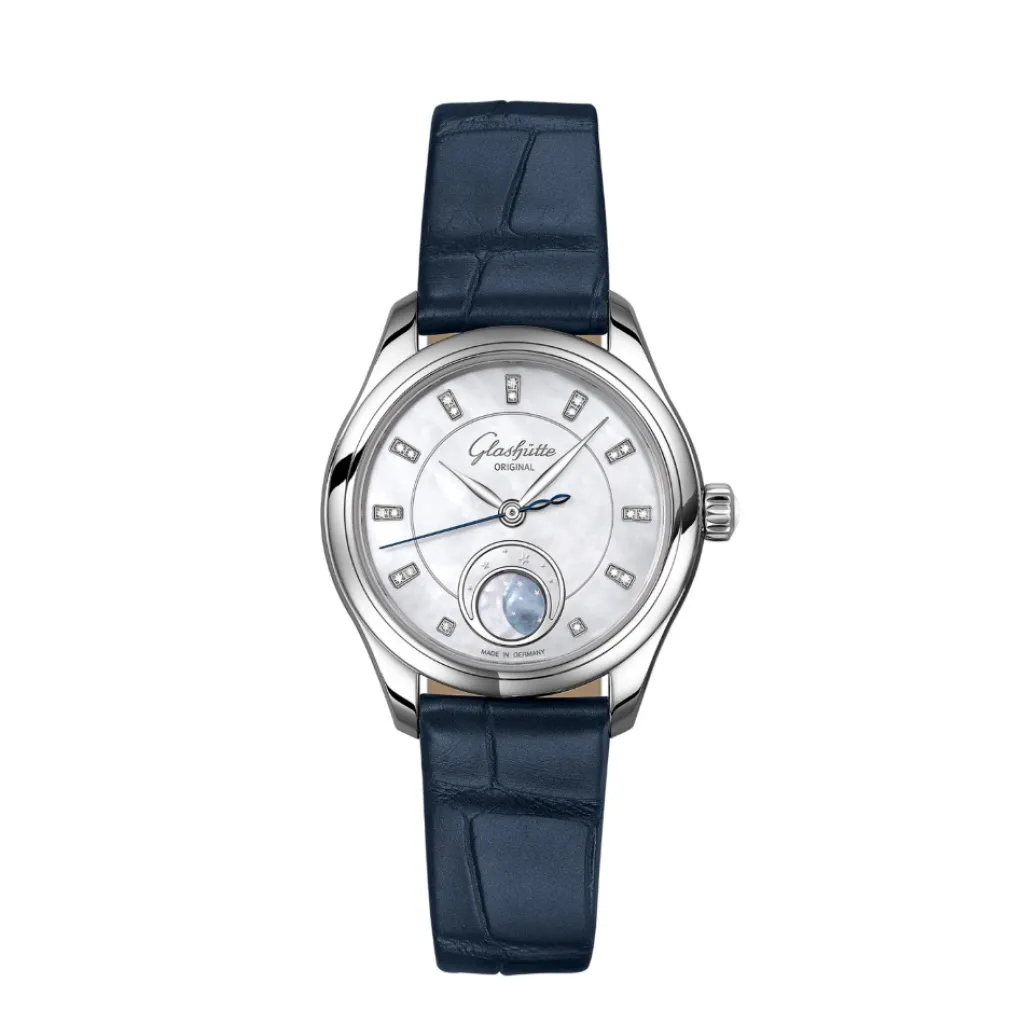Outlet Glashütte Serenade Luna med perlemor 32,5 mm Til Henne