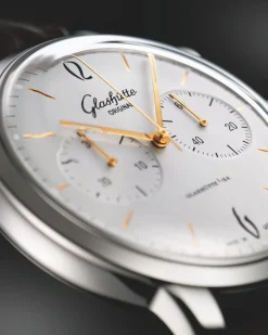 Fashion Glashütte Sixties Chronograph sølvfarget 42 mm Dressklokker | Til Han
