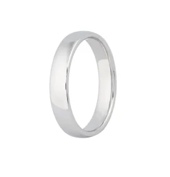 Hot Glatt giftering i sølv 4 mm Ringer