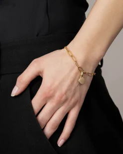 Fashion Gullarmbånd massivt 18,5 cm Armbånd