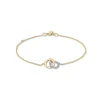 New Gullarmbånd med diamanter 0,10 ct tofarget Armbånd
