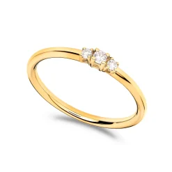 Hot Gullring trinity diamanter 0,09 ct. Ringer