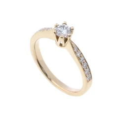 New Gult gull 0,50 ct TW/VS Elegance Exclusive diamantring Ringer
