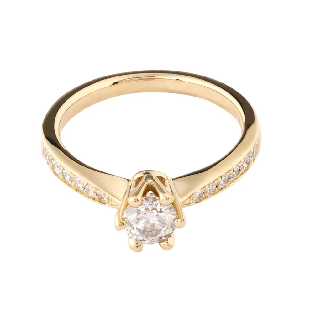 New Gult gull 0,50 ct TW/VS Elegance Exclusive diamantring Ringer