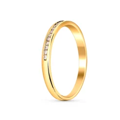 New Gult gull rekkering 0,09 ct Ringer