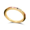 Best Gult gull ring multicolor safirer 0,26 ct Ringer