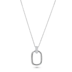 Best Halskjede i rhodinert sølv med cubic zirkonia Halssmykker
