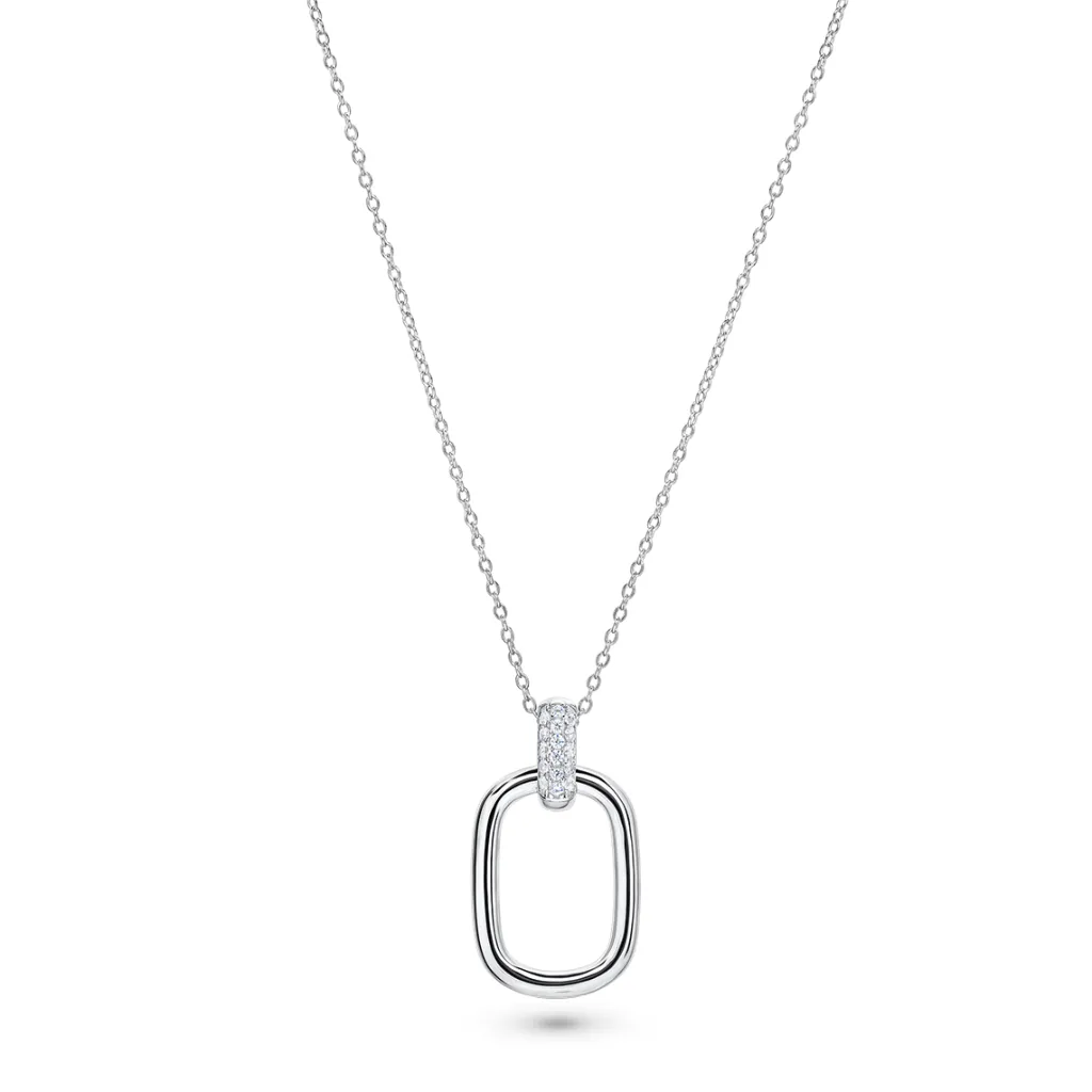 Best Halskjede i rhodinert sølv med cubic zirkonia Halssmykker