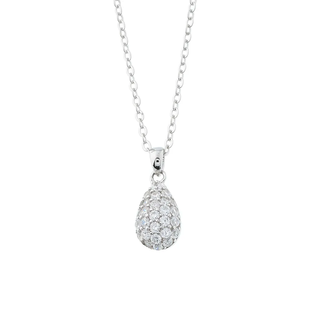 Discount Halskjede i sølv med cubic zirkonia Halssmykker