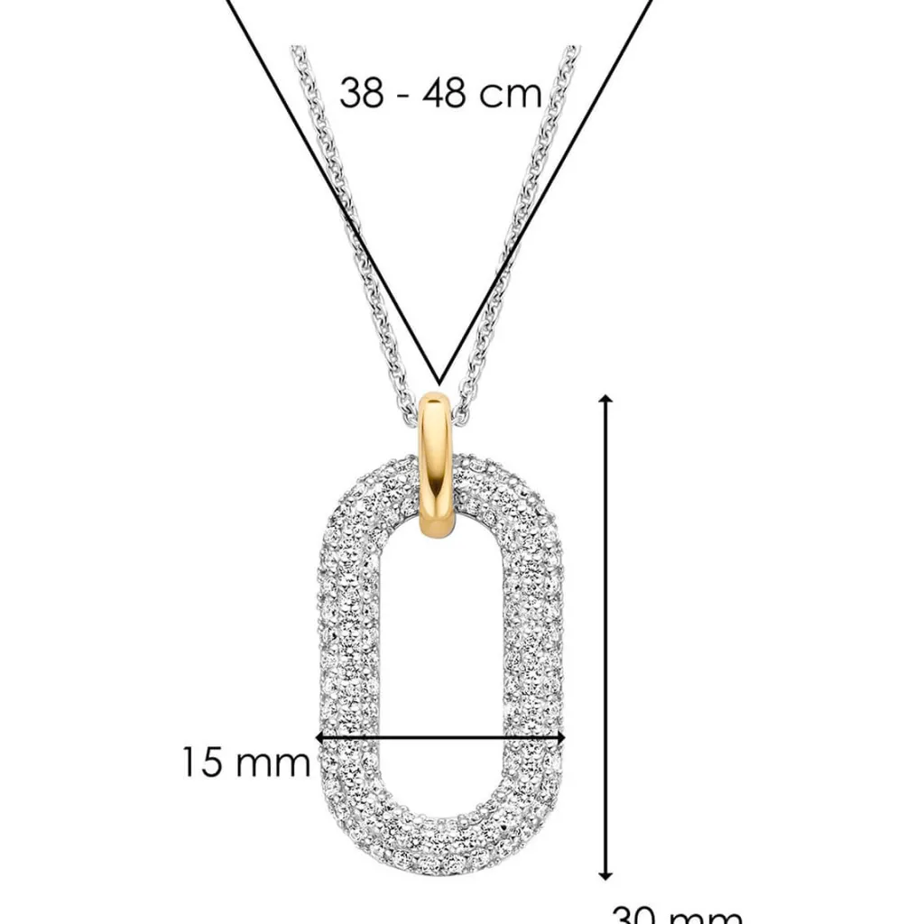 Discount Halskjede i sølv med cubic zirkonia Halssmykker