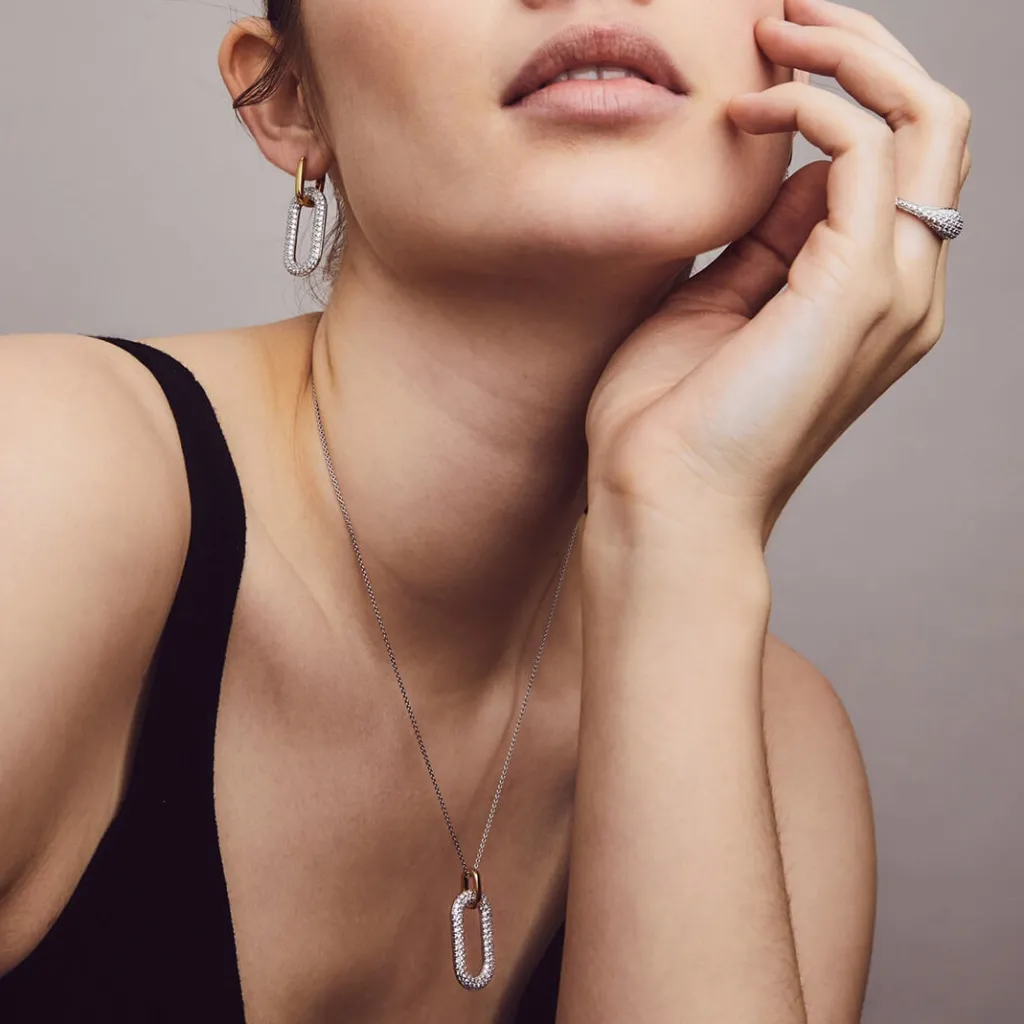 Discount Halskjede i sølv med cubic zirkonia Halssmykker