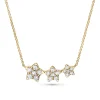 Discount Halssmykke i gult gull stjerner 0,51 ct Halssmykker