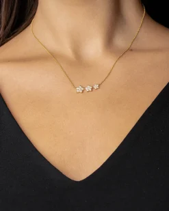 Discount Halssmykke i gult gull stjerner 0,51 ct Halssmykker