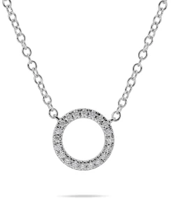 New Halssmykke i hvitt gull med diamantanheng 0,10 ct Halssmykker