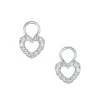Discount Hjerteformede Joy charms i hvitt gull med diamanter 0,20 ct Ørepynt