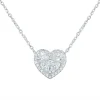 Sale Hjerteformet diamantsmykke med pear-cut og navette-slip 0,53 ct Halssmykker