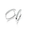 Discount Hvitt gull creoler 0,19 ct W/SI Ørepynt
