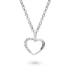Best Hvitt gull diamanthjerte 0,05 ct Halssmykker