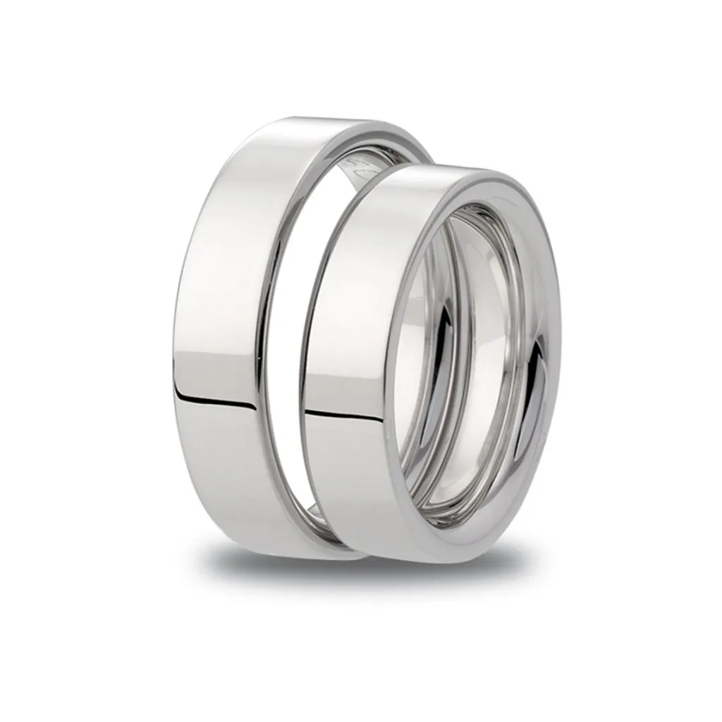 Discount Hvitt gulls giftering 5 mm flat komfort Ringer