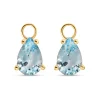 Discount Joy charms i gult gull med blå topas 3,30 ct Ørepynt