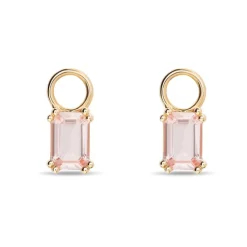 New Joy charms i gult gull med morganitt Ørepynt