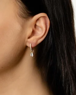 New Joy charms i gult gull med morganitt Ørepynt
