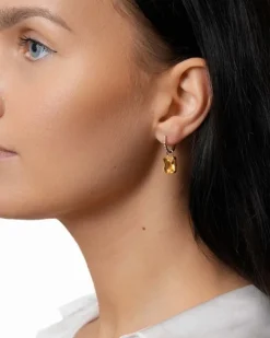 New Joy charms i gult gull med citrin 5,00 ct Ørepynt
