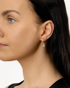 New Joy charms i gult gull med morganitt Ørepynt