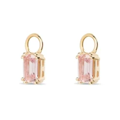 New Joy charms i gult gull med morganitt Ørepynt