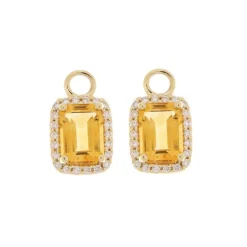Hot Joy charms med citrin og diamant Ørepynt