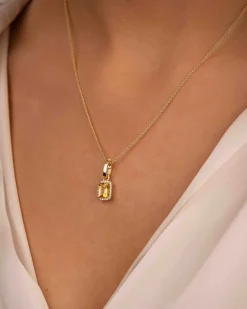Hot Joy charms med citrin og diamant Ørepynt