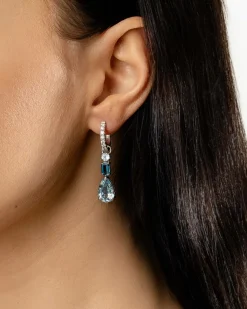 Sale Joy charms med Sky Blue- og London Blue topas Ørepynt