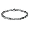 Sale Leddet sølvarmbånd i sort rhodium Til Menn | Armbånd