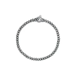 Sale Leddet sølvarmbånd i sort rhodium Til Menn | Armbånd