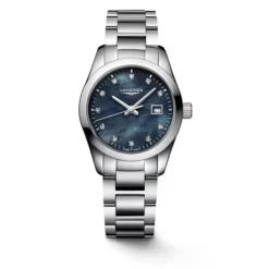 Hot Conquest Classic med diamanter 0,055 ct  sort perlemor 29 mm Til Henne