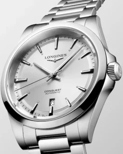 Discount Conquest sølvfarget 41 mm Dressklokker | Til Han